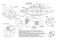 Listing image for Bob Lazar Sport model UFO - an A4 sketch inspired by his original drawings.
